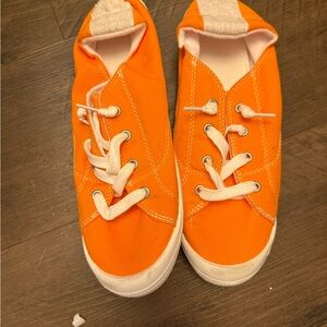 Vibrant Orange Women's Athletic Canvas Shoes